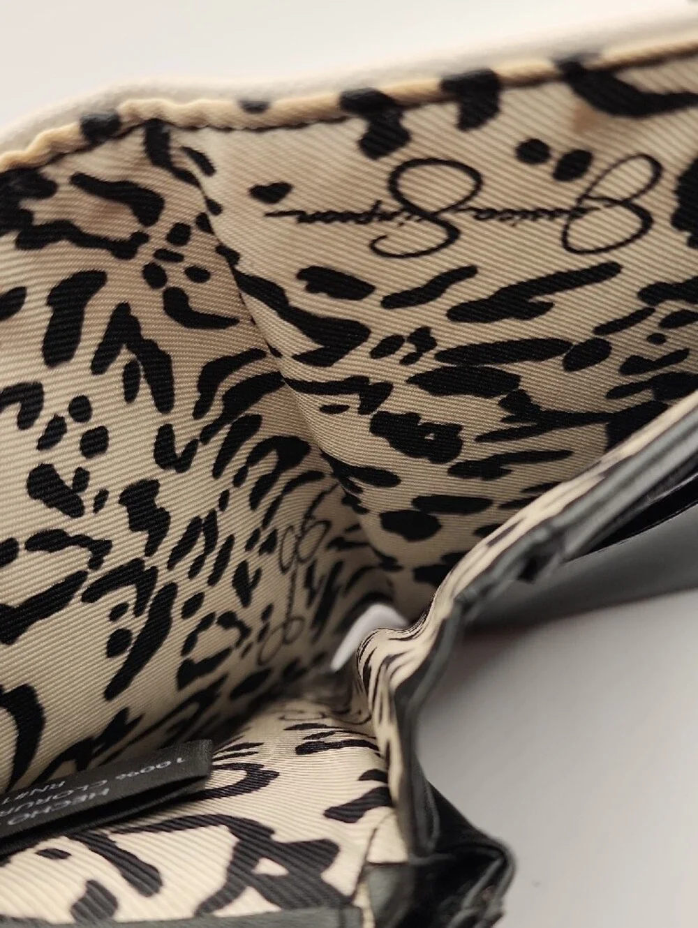 Jessica Simpson Taupe Wallet with Gunmetal Corners